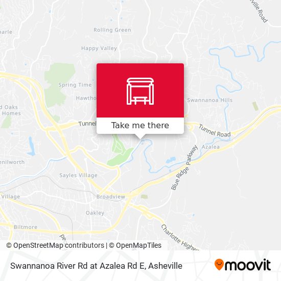 Swannanoa River Rd at Azalea Rd E map