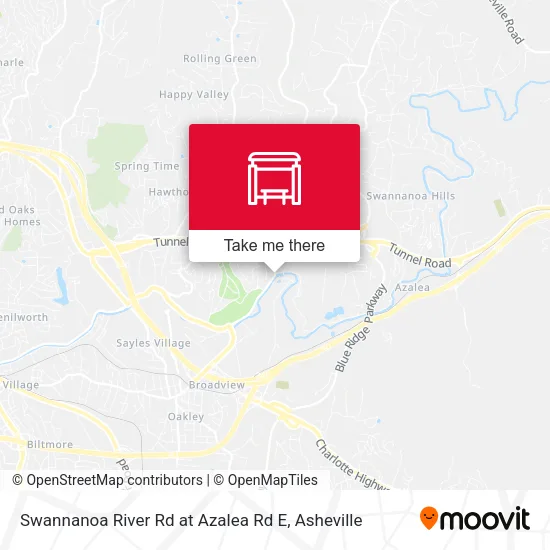 Mapa de Swannanoa River Rd at Azalea Rd E