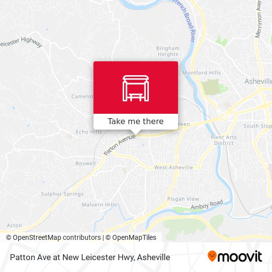 Patton Ave at New Leicester Hwy map