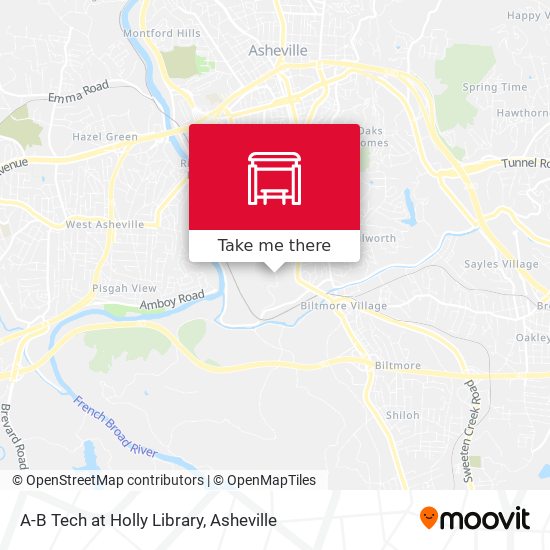 A-B Tech at Holly Library map