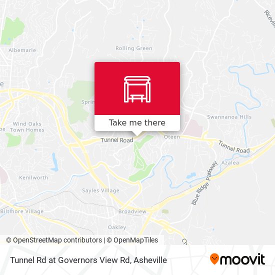 Tunnel Rd at Governors View Rd map