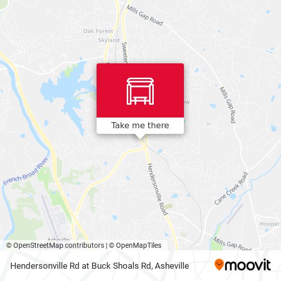 Hendersonville Rd at Buck Shoals Rd map