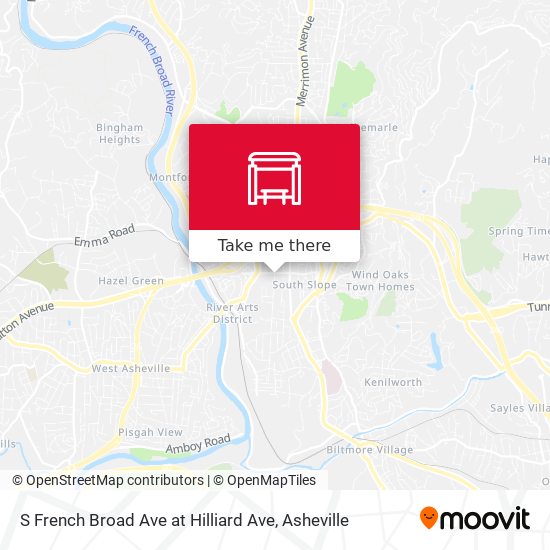 S French Broad Ave at Hilliard Ave map