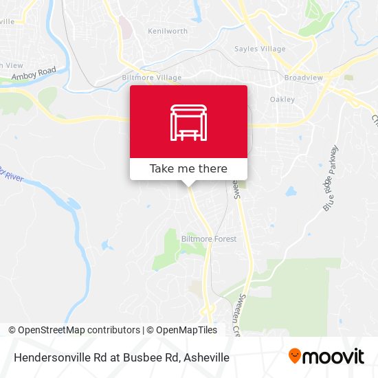 Hendersonville Rd at Busbee Rd map