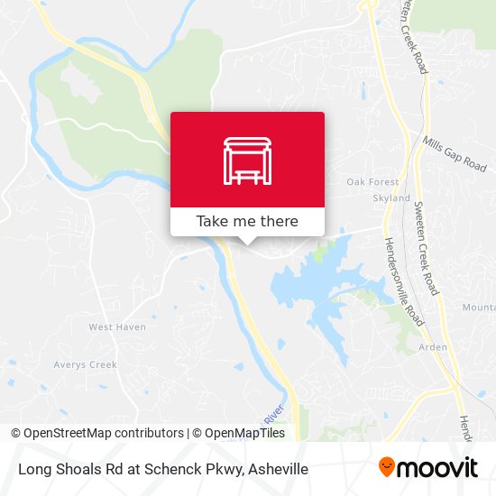 Mapa de Long Shoals Rd at Schenck Pkwy