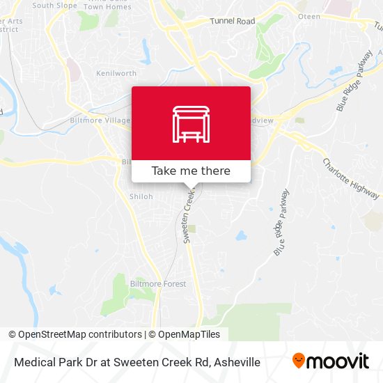 Medical Park Dr at Sweeten Creek Rd map