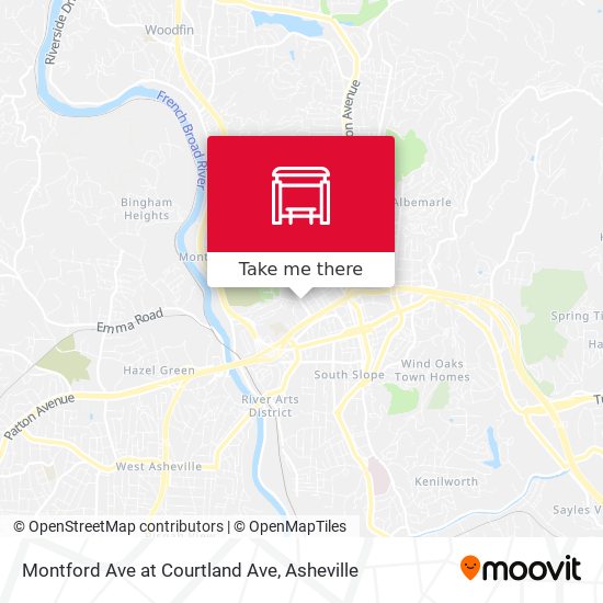 Mapa de Montford Ave at Courtland Ave