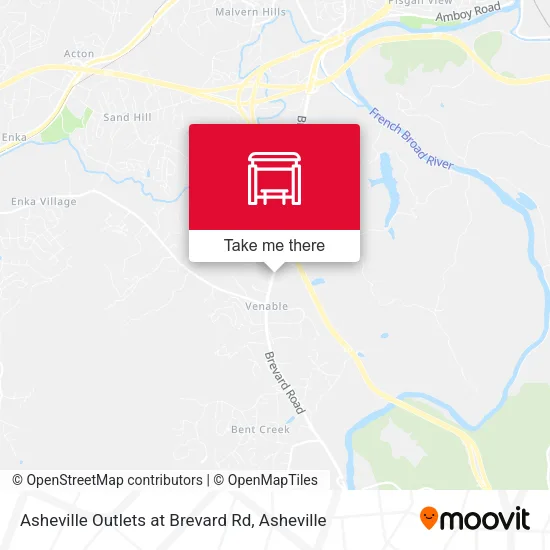 Mapa de Asheville Outlets at Brevard Rd