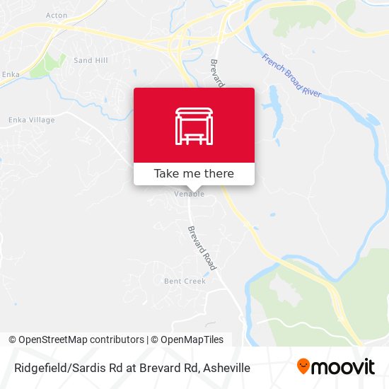 Ridgefield / Sardis Rd at Brevard Rd map