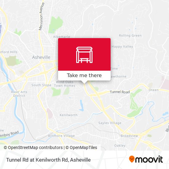 Tunnel Rd at Kenilworth Rd map