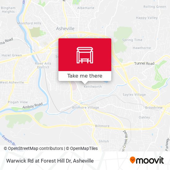 Warwick Rd at Forest Hill Dr map