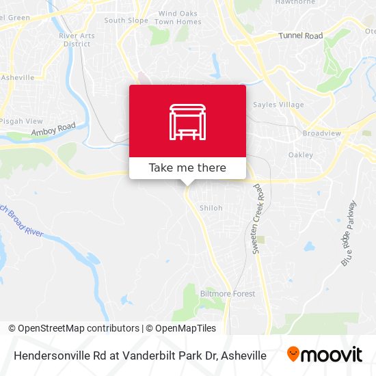 Hendersonville Rd at Vanderbilt Park Dr map