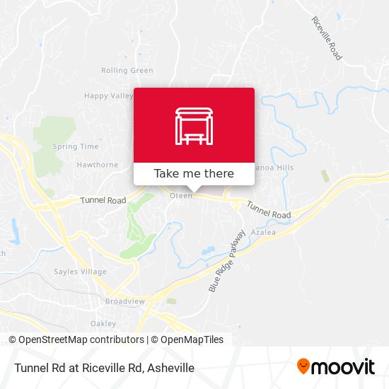 Tunnel Rd at Riceville Rd map