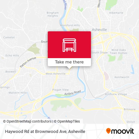 Haywood Rd at Brownwood Ave map