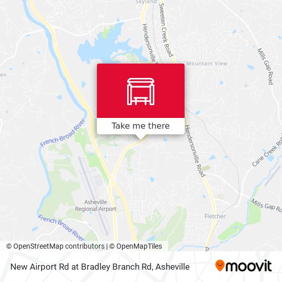 Mapa de New Airport Rd at Bradley Branch Rd