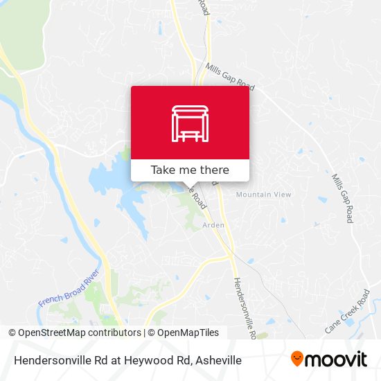 Hendersonville Rd at Heywood Rd map
