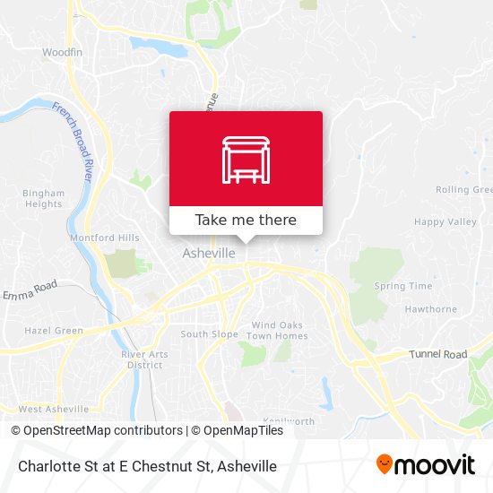 Mapa de Charlotte St at E Chestnut St