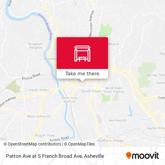 Patton Ave at S French Broad Ave map