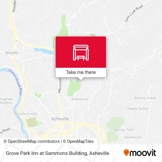 Mapa de Grove Park Inn at Sammons Building