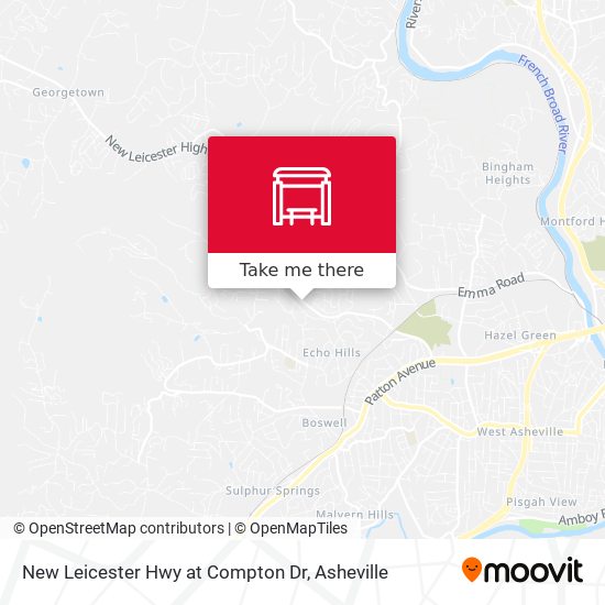 New Leicester Hwy at Compton Dr map