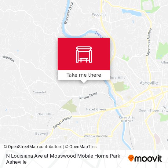 N Louisiana Ave at Mosswood Mobile Home Park map