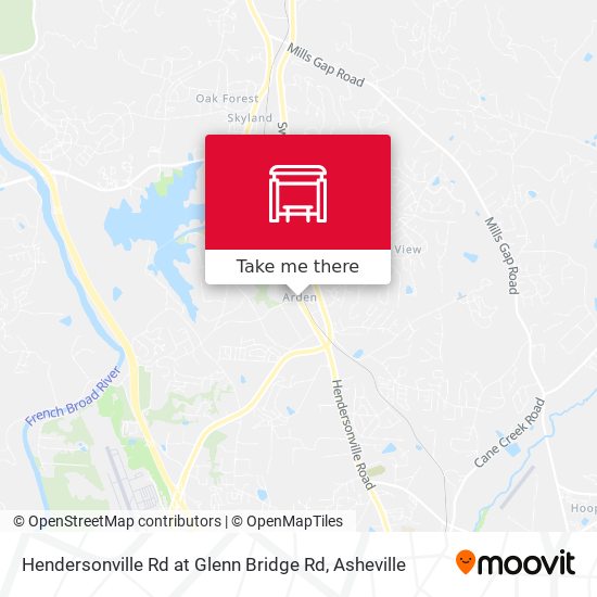 Hendersonville Rd at Glenn Bridge Rd map