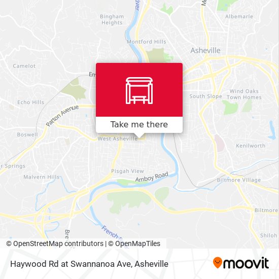Haywood Rd at Swannanoa Ave map