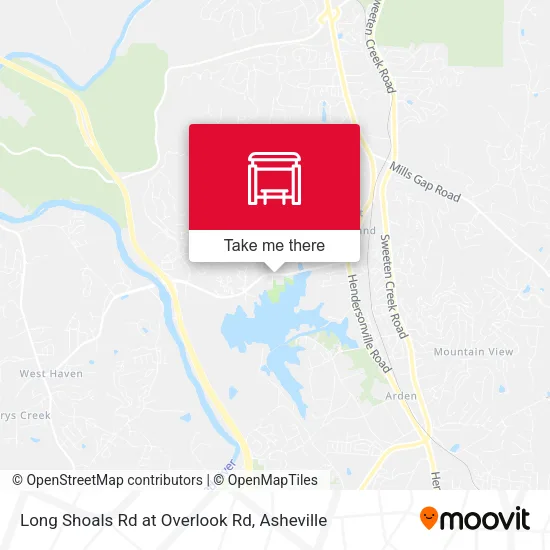 Mapa de Long Shoals Rd at Overlook Rd