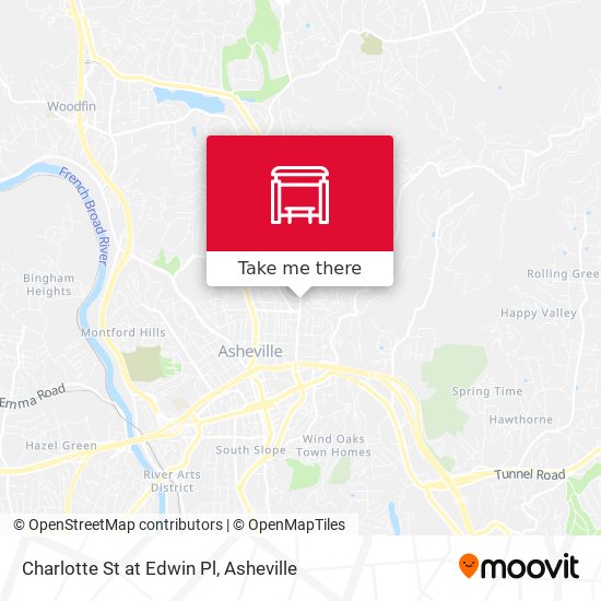 Charlotte St at Edwin Pl map