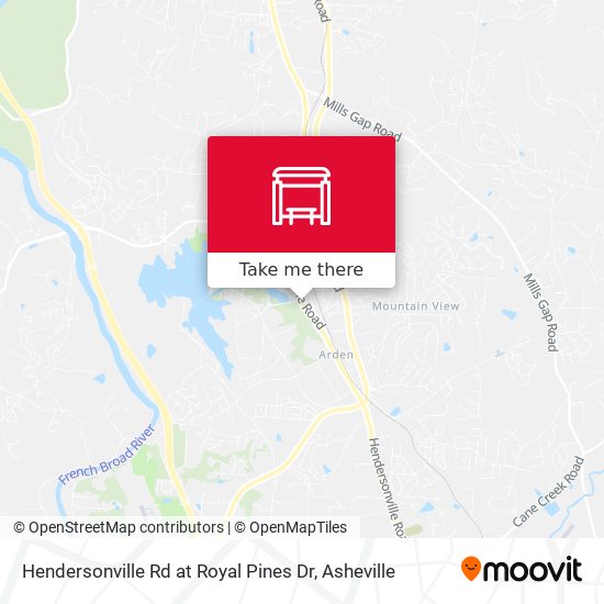 Hendersonville Rd at Royal Pines Dr map