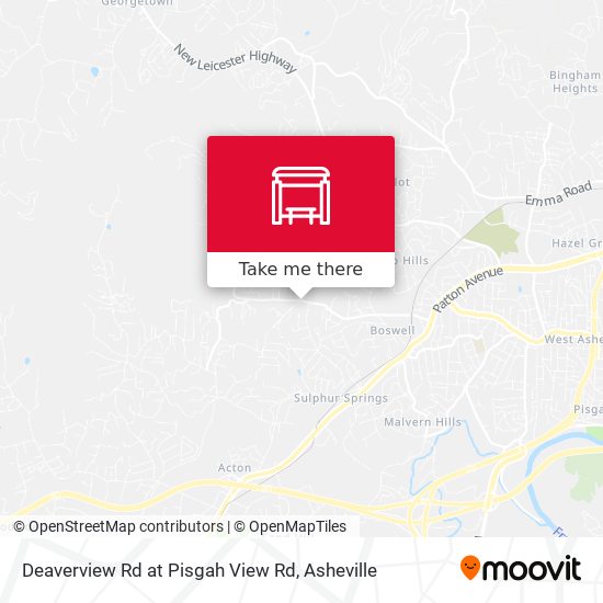 Deaverview Rd at Pisgah View Rd map