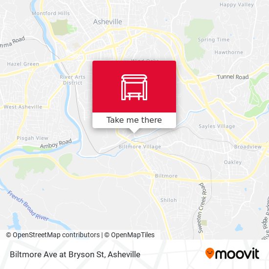 Biltmore Ave at Bryson St map