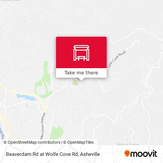 Beaverdam Rd at Wolfe Cove Rd map