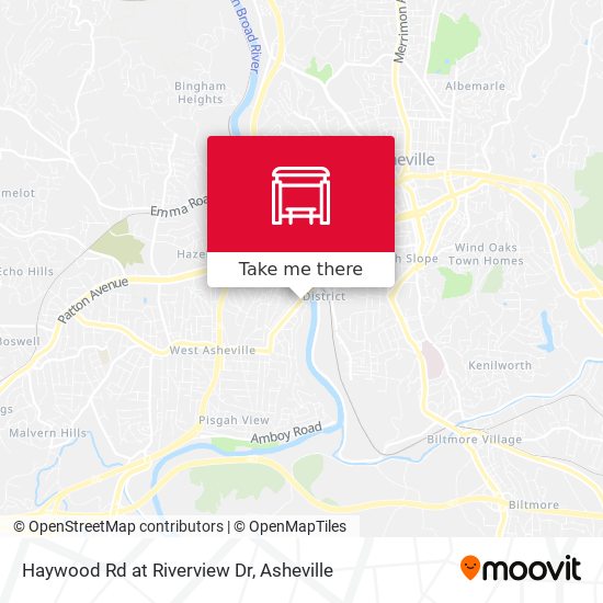 Haywood Rd at Riverview Dr map