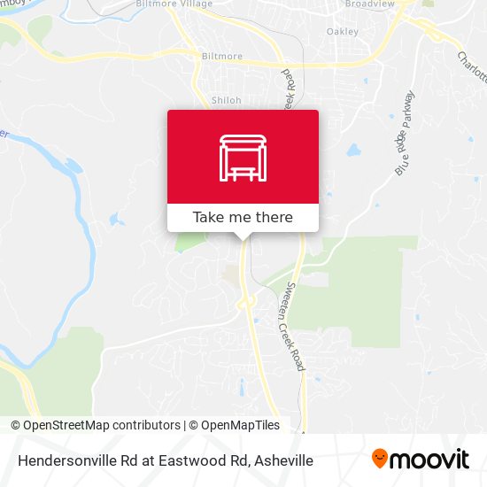 Hendersonville Rd at Eastwood Rd map