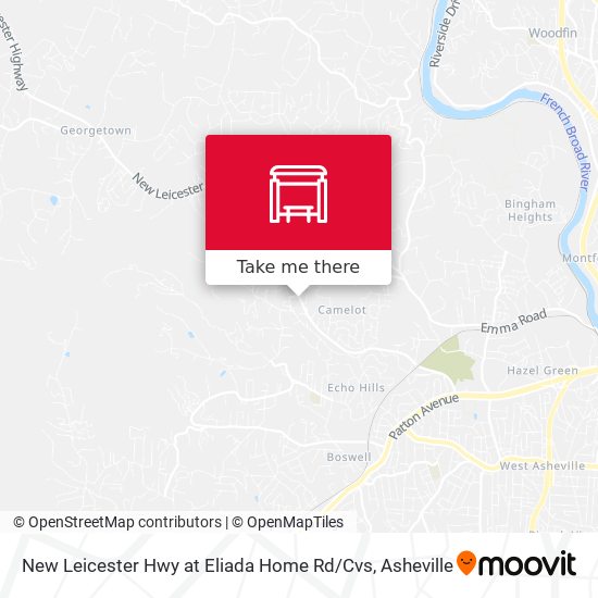 Mapa de New Leicester Hwy at Eliada Home Rd / Cvs
