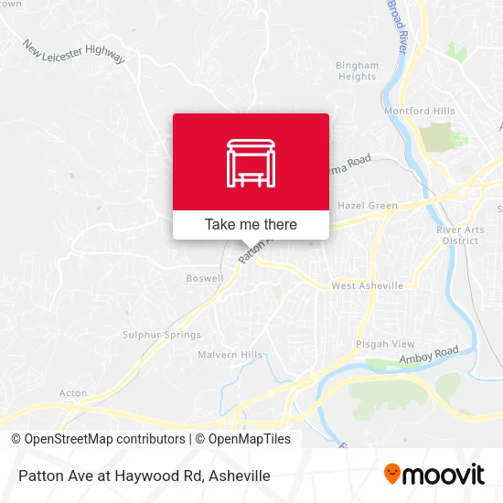 Mapa de Patton Ave at Haywood Rd
