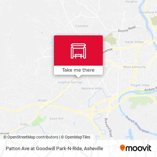 Patton Ave at Goodwill Park-N-Ride map