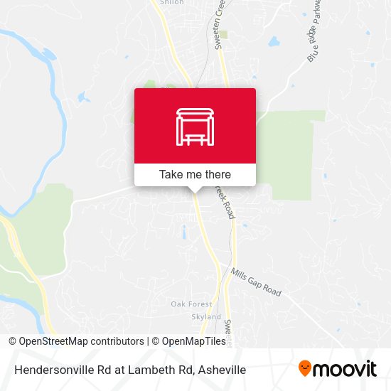 Hendersonville Rd at Lambeth Rd map
