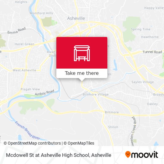 Mapa de Mcdowell St at Asheville High School