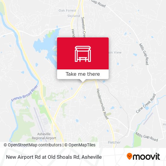 New Airport Rd at Old Shoals Rd map