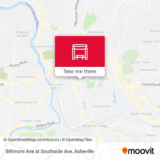 Biltmore Ave at Southside Ave map