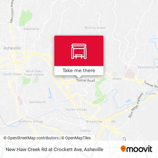 New Haw Creek Rd at Crockett Ave map