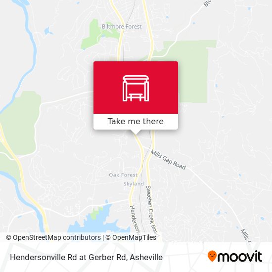 Mapa de Hendersonville Rd at Gerber Rd