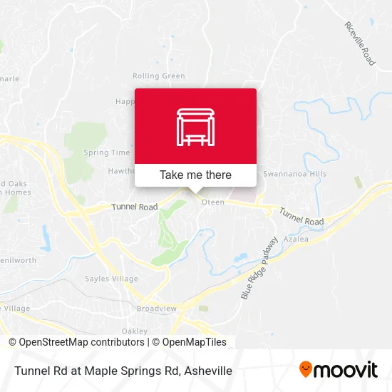 Mapa de Tunnel Rd at Maple Springs Rd