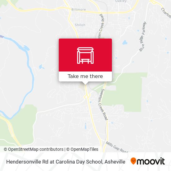 Hendersonville Rd at Carolina Day School map