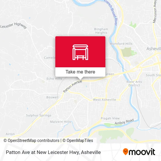 Mapa de Patton Ave at New Leicester Hwy