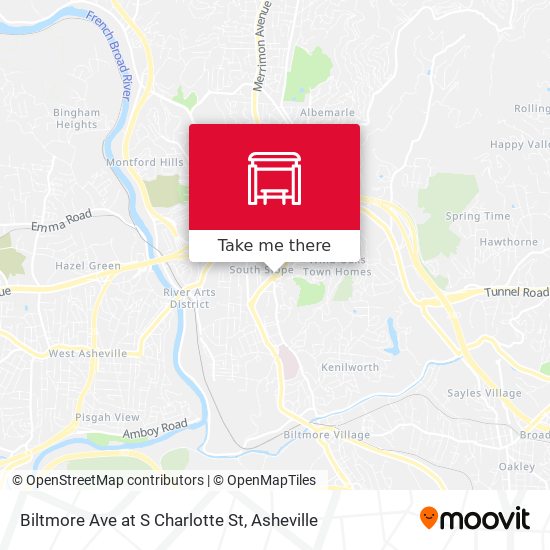 Mapa de Biltmore Ave at S Charlotte St
