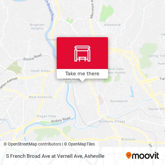 S French Broad Ave at Vernell Ave map