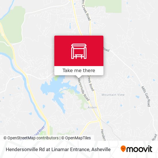 Hendersonville Rd at Linamar Entrance map